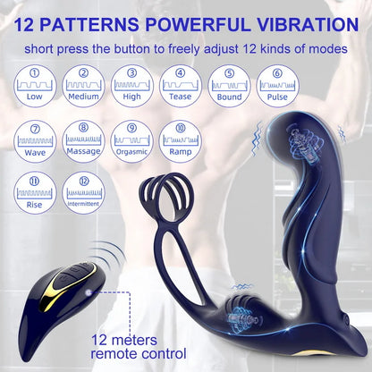 Anal Butt Plug Vagina Stimulator Prostate Massager Cock Penis Ring Vibrator Men Masturbator Sex Toy For Woman Adult Sex Products