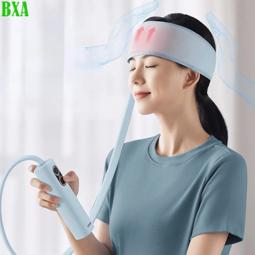 Electric Head Massager Air Pressure Heating Headband Kneading Head Airbag Massage Belt Scalp Deep Massage Headache Muscle Relax