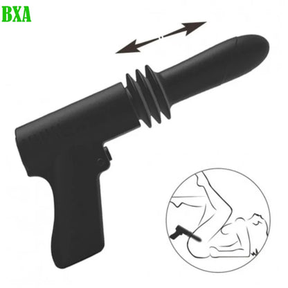 1PCS Sex Pistols 4-Vibration Modes G-Spot Dildos Pistol Automatic Telescopic Gun Masturbation Sex Toys for Woman Female