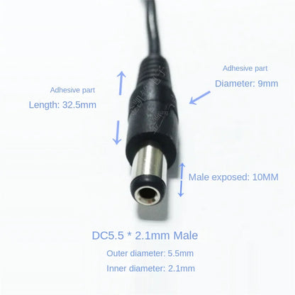 12V Copper Spring Car Charger Cable DC5.5*2.1mm Cigarette Lighter Archline Car Air Purifier Power Cord