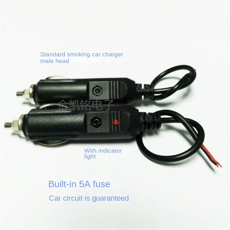 12V Car Charger Cigarette Lighter Single Head Cable Car Power Supply Plug with Wire for Car Devices 3A 36W Subwoofer Massage Pad