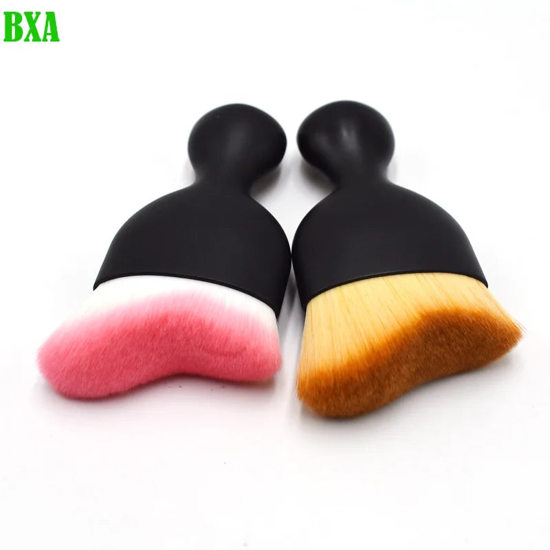 Single Wave Portable Makeup Brush O Shape Seal Stamp Foundation Powder Blush Liquid Cosmetic Make Up Brushes Wine Cup Brush 1pcs