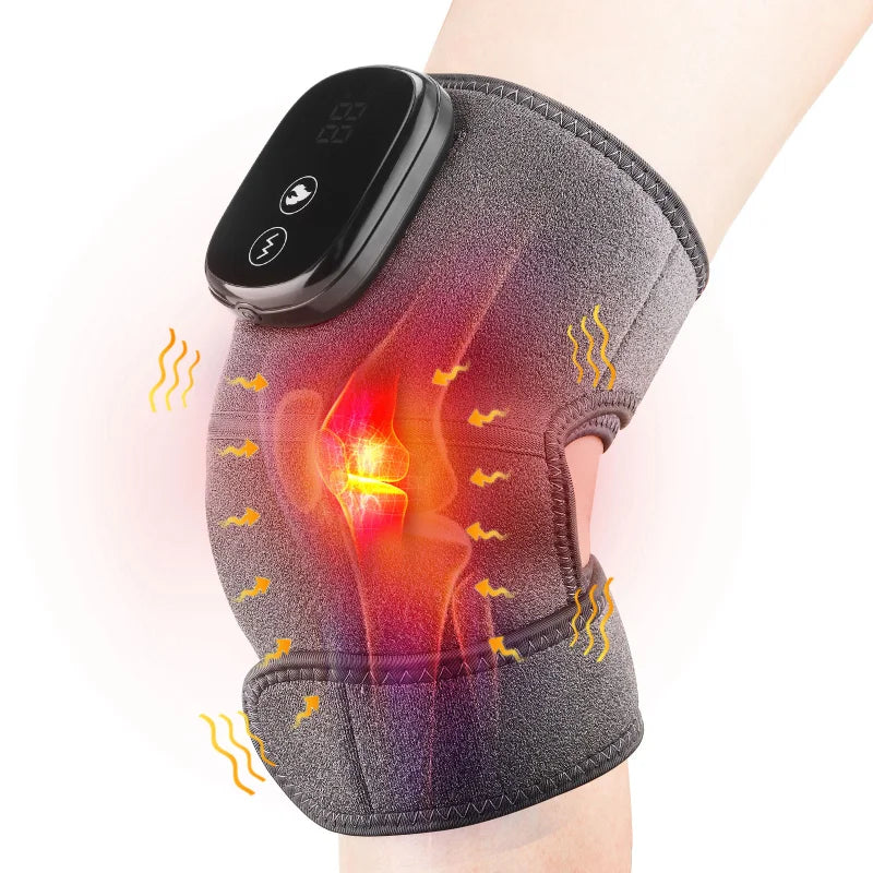 New 3 in 1 Electric Heating Therapy Knee Vibration Massager Leg Joint Physiotherapy Elbow Warm Wrap Arthritis Muscle Relaxation