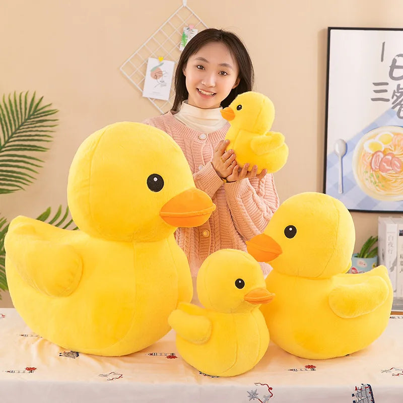 23cm-55cm Cute Big Yellow Duck Mini Plush Dolls Toy Soft Cartoon Stuffed Animal Toys Birthday Gifts for Girl Children Kids Baby