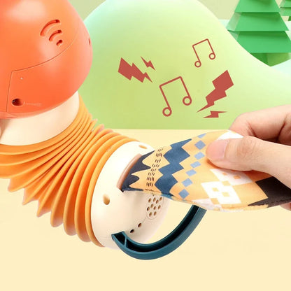 Accordion Instrument Toy Fox Musical Rattle Early Education Electric Puzzle Cute Cartoon Animals Simulation Toys Children