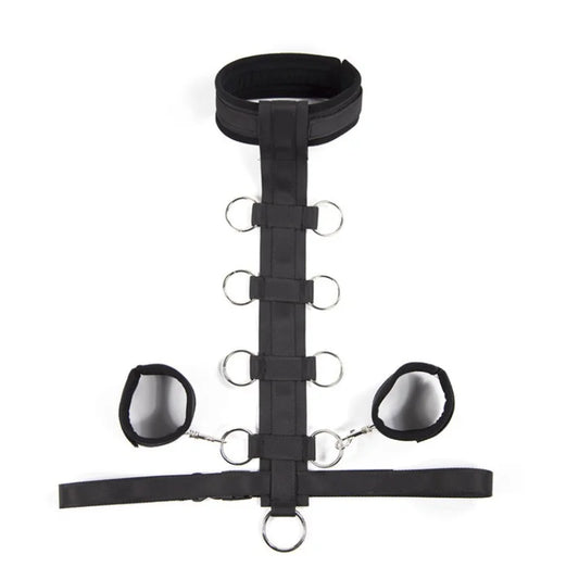 3IN1 Cervical Collar Waist Handcuffs Shackles Adjustable S&M & Bondage Adult Game Erotic Product Sex Toys for Women Couple