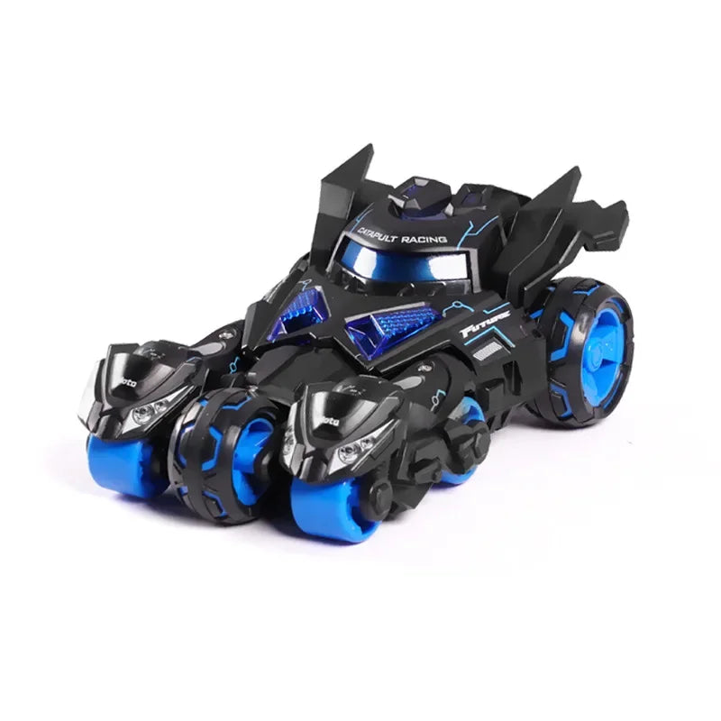 2 Alloy Catapult Racing Car 1:32 Music Sound Light Electric Car Motorcycle 2 To 1 Deformation Toy High Speed Battle Toys for Boy