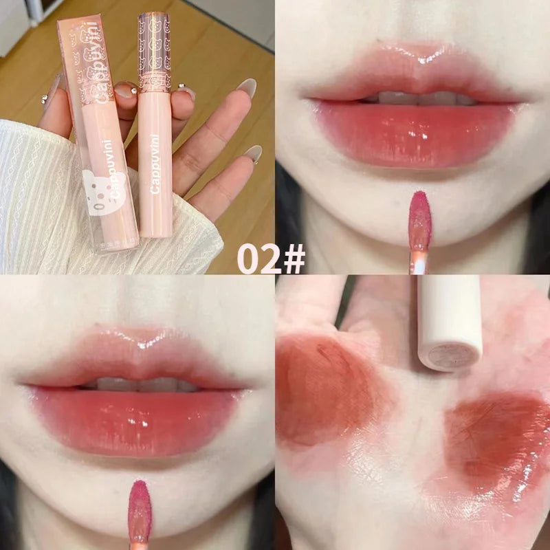 6 Color Bubble Lip Gloss Mirror Water Liquid Lipstick Moisturizing Lipgloss Long Lasting Sexy Lip Tint Makeup Korean Cosmetics