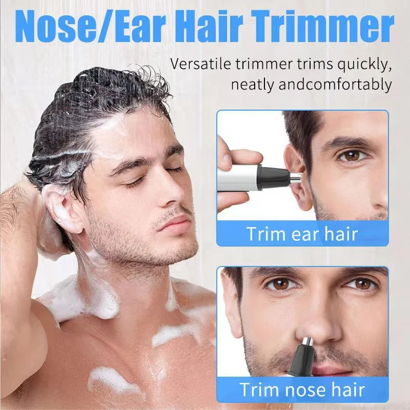 Rechargeable Ear and Nose Hair Trimmer Painless Eyebrow Facial Hair Removal for Men and Women Beautician USB Rechargeable