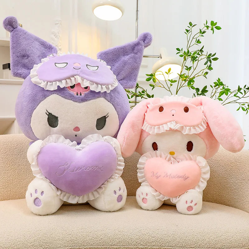 25/35/45/60cm Kawaii Love Kulomi Plush Toy Cute Melody Cartoon Plushies Pillow Doll Children's Girlfriend Birthday Gift for Kids