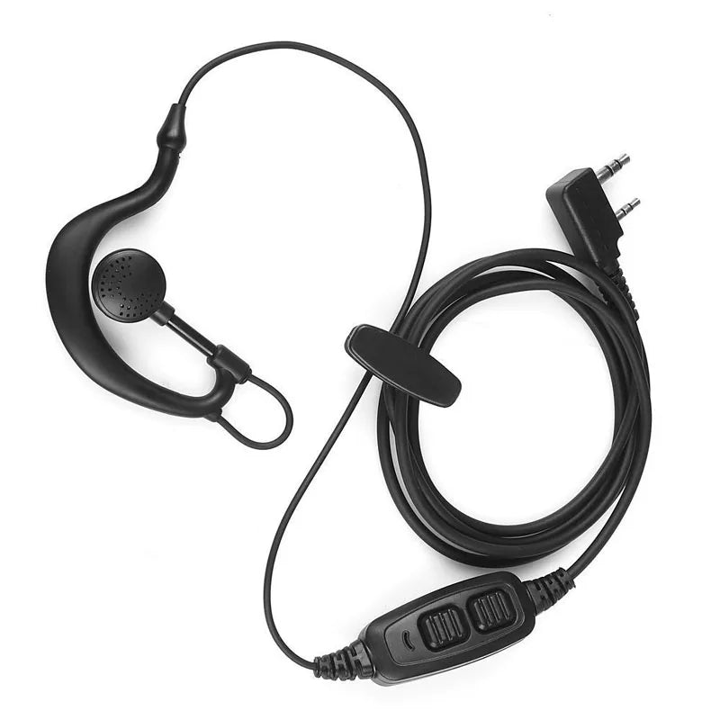 10PCS BAOFENG UV-82 Walkie Talkie Ear Hook 2-PIN Earpiece Headset PTT MIC Earbud Interphone Earphone for UV-5R/KENWOOD/HYT Radio