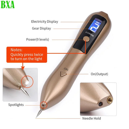 New LCD Plasma Pen Laser Spot Removal Pen Mole Removal Dark Spot Removal Dot Pen Skin Wart Label Tattoo Removal Beauty Tool