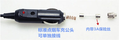 12V Car Device Power Cable, DC3.5*1.35 To Cigarette Lighter, for Dash Cam, GPS, Electronic Dog, Spring Design