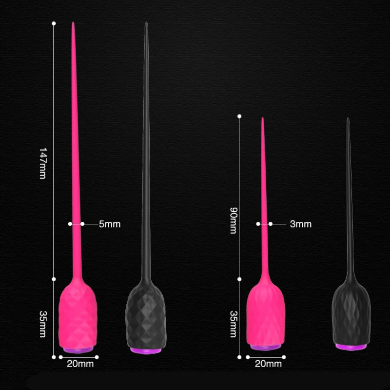 Vibrating Urethra Sound Dilator Massager Dildo Vibrator NEW 10 Speed Long Urethral Vibrator Catheter Penis Plug Sex Toys for Men