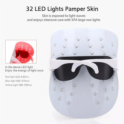 LED Light Therapy Facial Mask 7-3 Colors Lamp Photon Anti-Aging Anti Wrinkle Rejuvenation Wireless Face Mask Skin Care Beauty