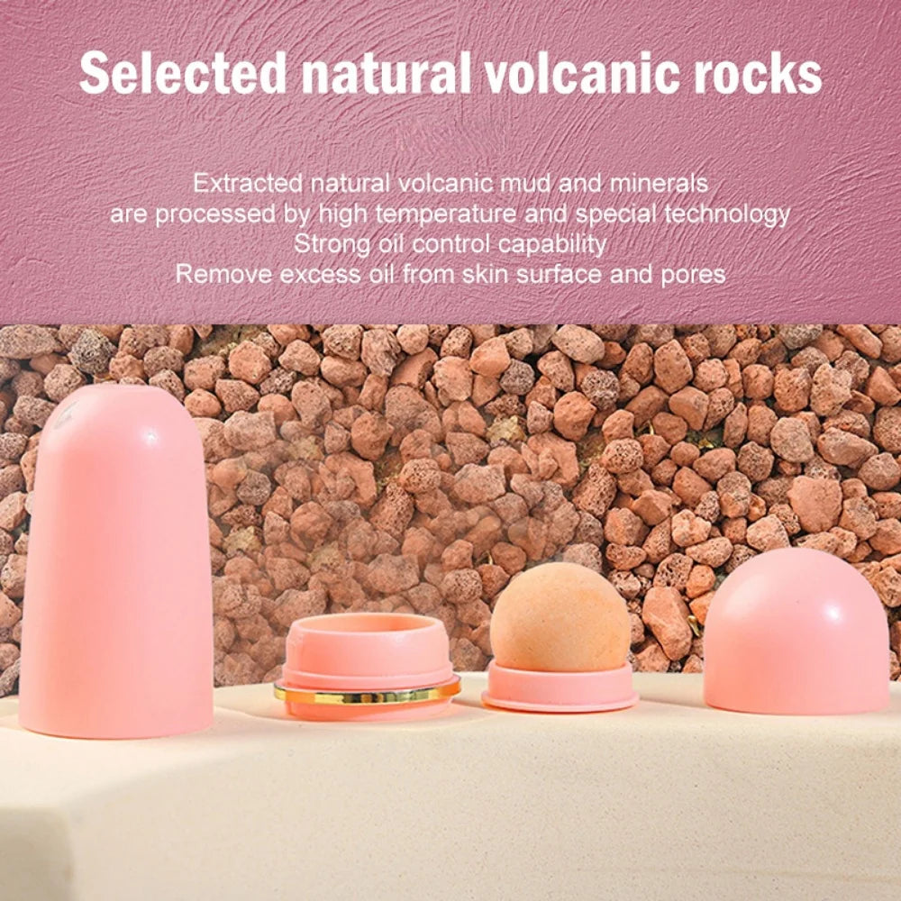 1PC Portable Mini Volcanic Stone Oil Absorption Ball Facial Oil Removal Massage Oil Absorption Ball Cleaning Facial Pores