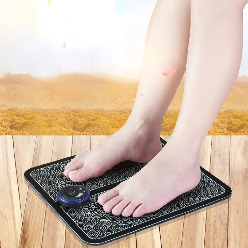 New Pulse Electric Foot Massager Pad EMS Relief Pain Relax Feet Acupoints Massage Mat Shock Muscle Stimulation Blood Circulation