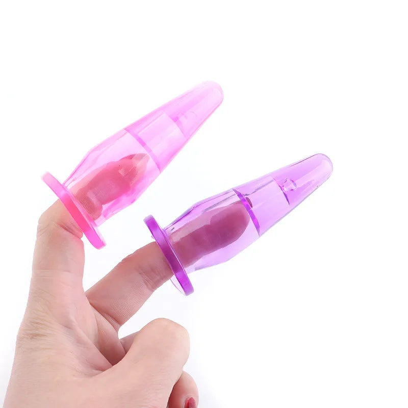 1ps Silicone Finger Anal Plug Sex Toys for Woman Man Erotic Dilator Anus Butt Plug Soft G-Spot Stimulation Thread Vagina Dilator