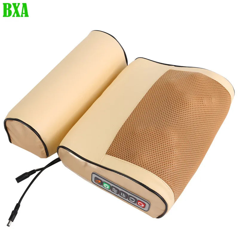 Heat Massage Pillow Electric Neck Shoulder Shiatsu Kneading Full Body Back Device Cervical Health Massage Pillow Multifunctional