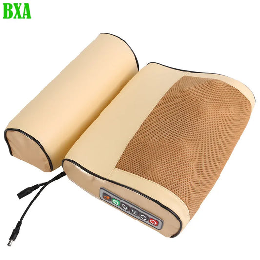 Heat Massage Pillow Electric Neck Shoulder Shiatsu Kneading Full Body Back Device Cervical Health Massage Pillow Multifunctional