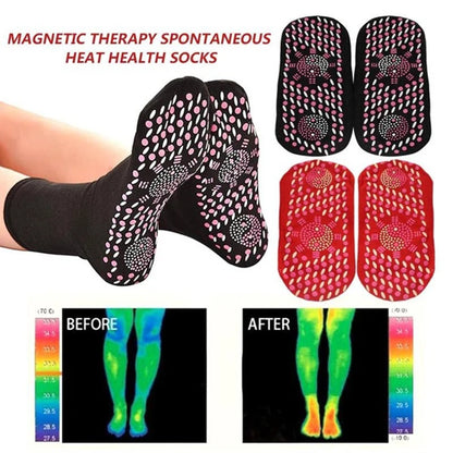 Pair Self-heating Health Care Socks Magnetic Therapy Comfortable Warm Socks Sports Breathable Unisex Foot Massager Care Socks