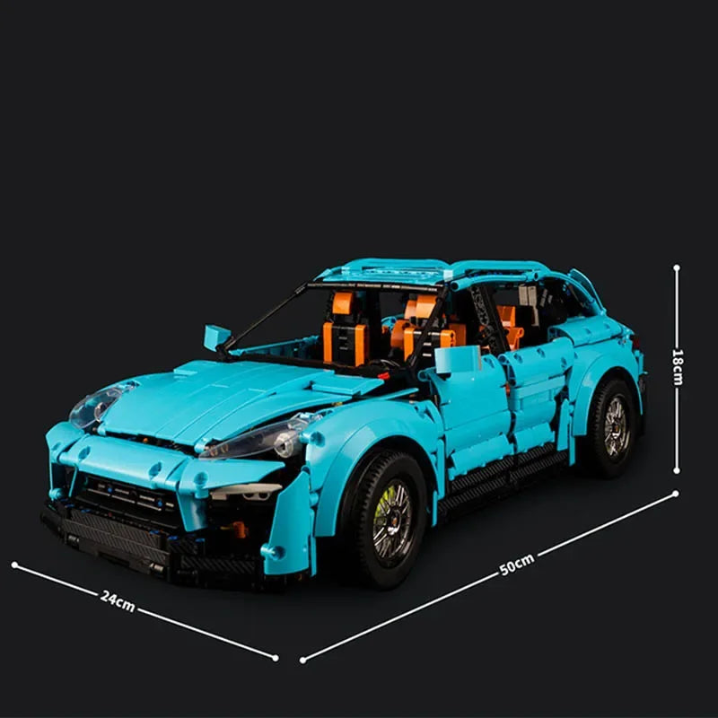 Technical 3181Pcs Blue Famous Racing Sport Car Model Building Blocks City Speed Vehicle Kids Adult Gift Supercar Bricks MOC Toys