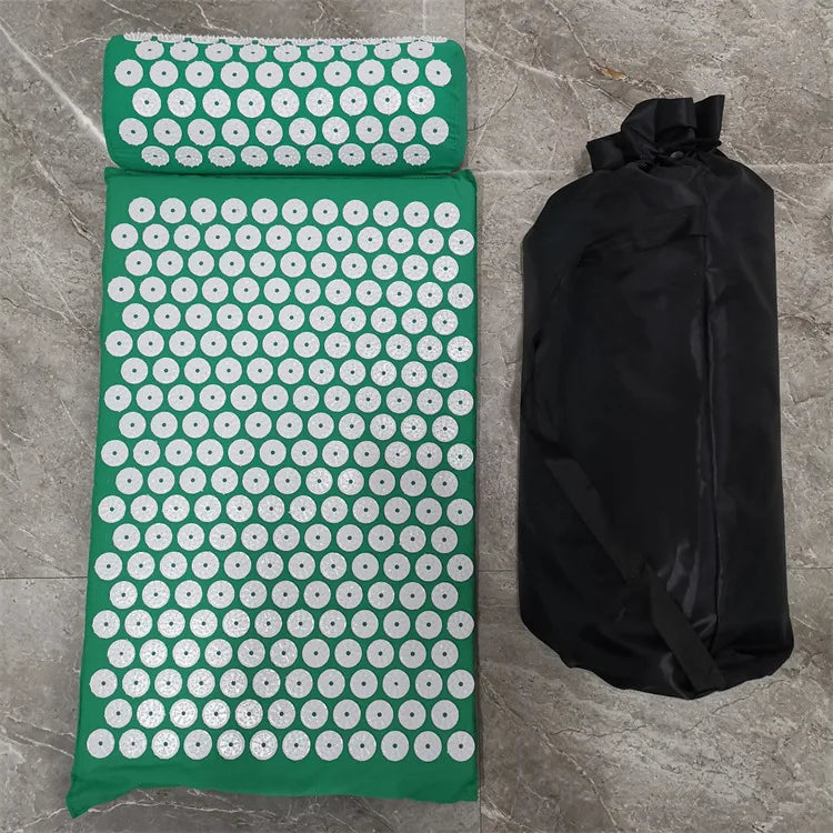 Yoga Acupressure Mat Yoga Shiatsu Pad Neck Back Foot Massager Pain Pressure Relief Massage Pad Massage Cushion Pad