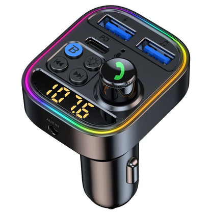 T18 Car MP3 Player PD30W Super Fast Charging V5.3 Bluetooth Hands-free FM Transmitter Car MP3, 128 Characters.