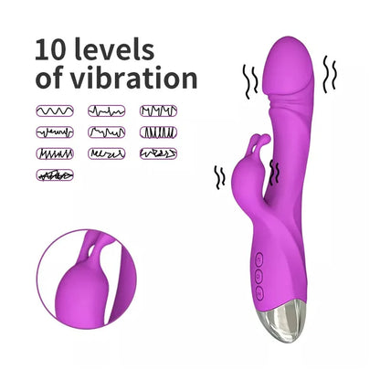 10 Frequency Vibration Female Masturbator Stimulation Vibrator Simulation Penis Adult Sex Toy