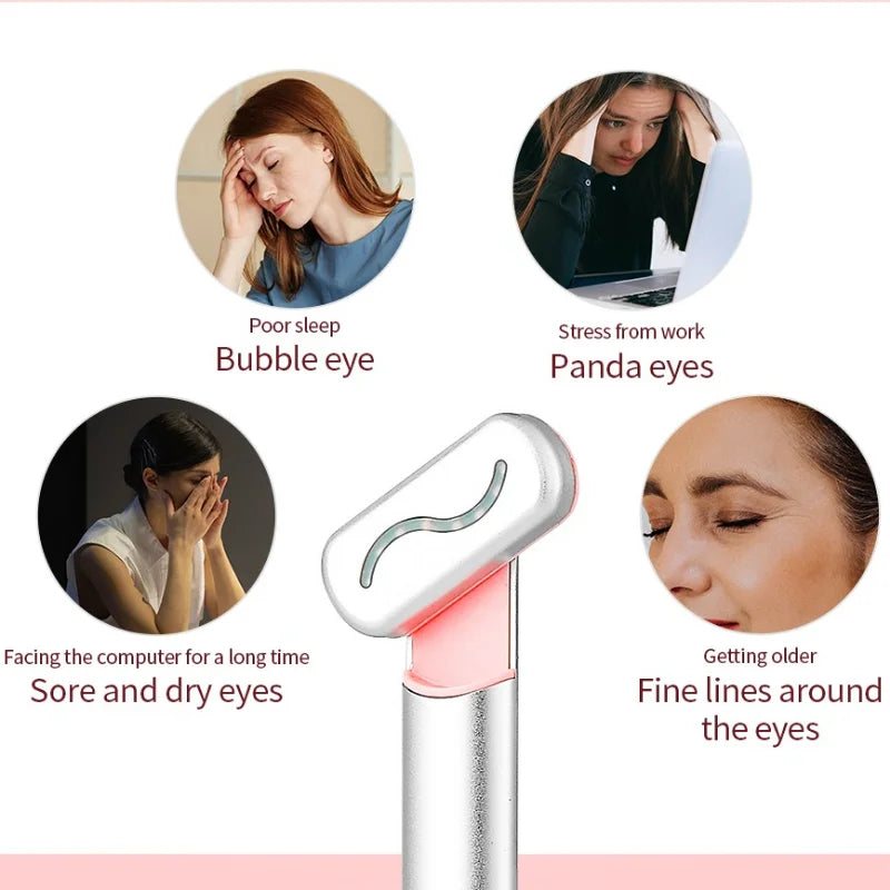 EMS Eye Massager 4 In 1 Infrared Therapy Hot Compress Eye Care To Remove Dark Circles and Bags To Relax Tired Eyes Anti-wrinkle