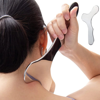 1Pcs Stainless Steel Gua Sha Plate Massager Tool Scraper Physical Therapy Loose Muscle Meridian Massage Machine Spa Board Tool