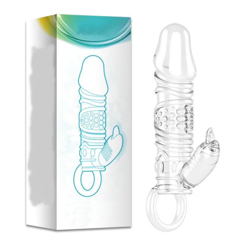 Vibrating Cock Ring Clitoris Stimulation Penis Sleeve Penis Enhancers G-Spot Vibrator Delayed Ejaculation Sex Toys for Couples