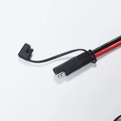 10AWG Pure Copper 5.3mm² Photovoltaic Solar Battery Connection Cable, 1M, with Dustproof Cover, SAE Power Extension