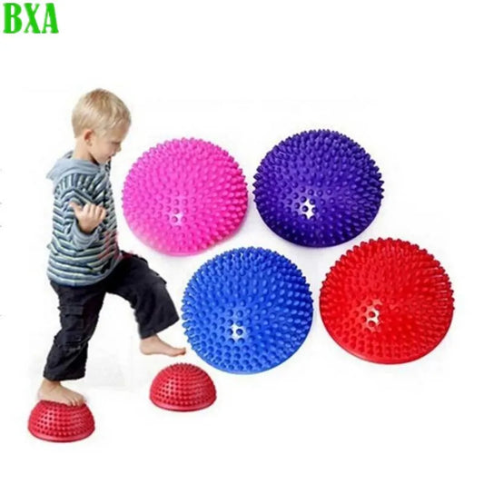 1pc PVC Yoga Ball 16cm Inflatable Massage Point Half Fit Ball Balance Trainer Stabilizer GYM Pilates Fitness Balancing Ball