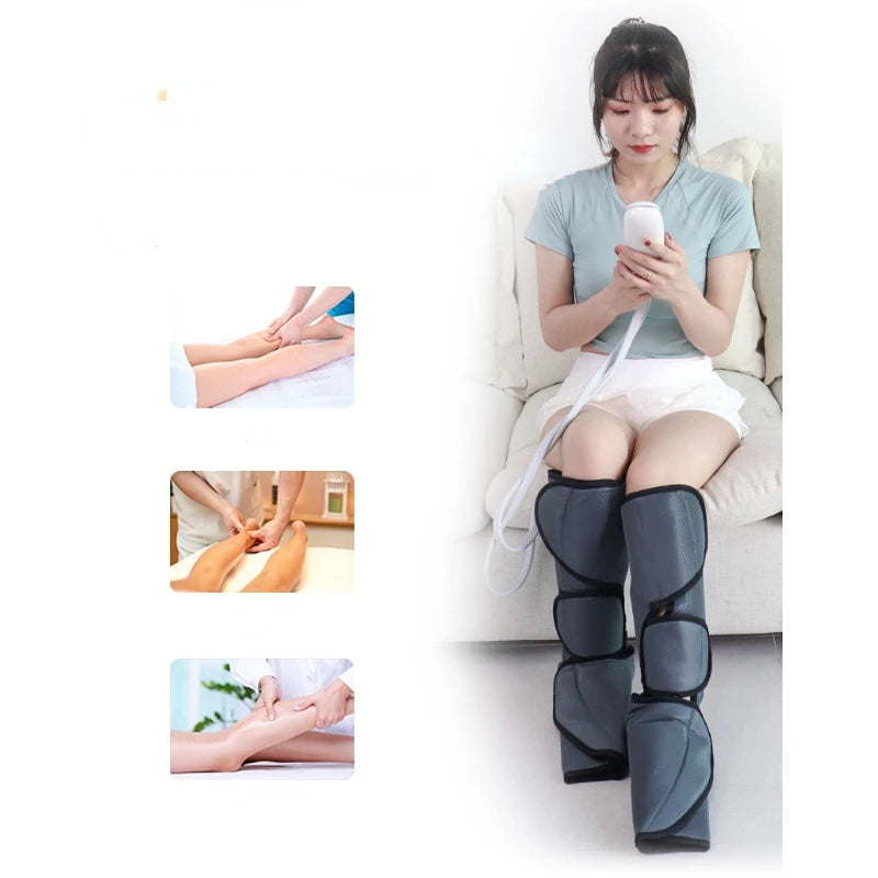 New Foot Air Pressure Leg Massager Promotes Blood Circulation Body Massager Muscle Relaxation Lymphatic Drainage Device 360°