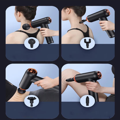 New Electric Massage Gun Smart Hit Fascia Gun Electric Neck Massager Tool for Body Massage Relaxation Fitness Muscle Pain Relief