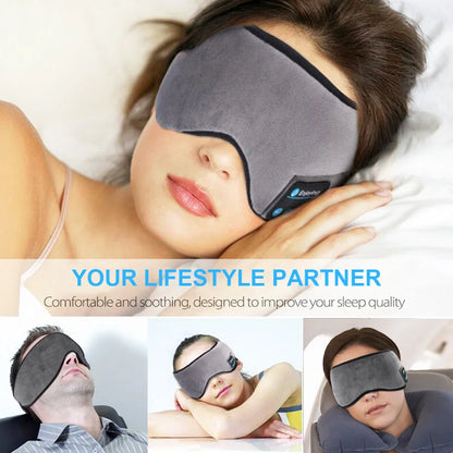 Wireless Bluetooth 5.0 Stereo Eye Mask Headphones Earphone Music Sleep Headset