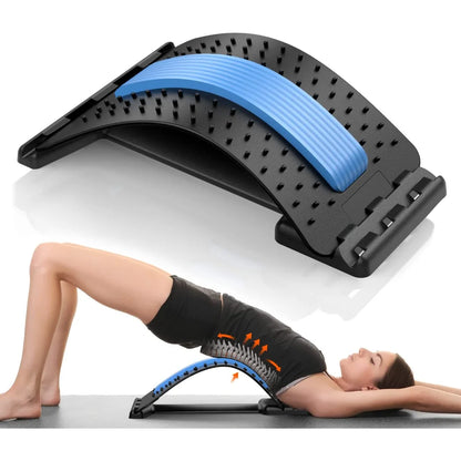 Back Stretcher Magnetic Therapy Multistage Adjustable Massager Waist Neck Fitness Lumbar Vertebra Cervical Support Muscle Relax