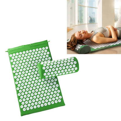 Acupuncture Massager Yoga Mat Cushion Massage Relieve Pain Stress Back Body Pain Spike Acupuncture Mat and Pillow Set with Bag