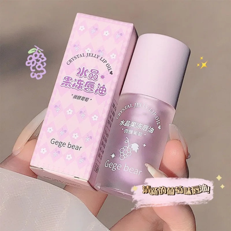 1pc 4g Crystal Jelly Lip Oil Hydrating Plumping Lip Gloss Coat For Cute Lipsticks Tinted Clear Serum Fruit Lip Balm Cosmetics