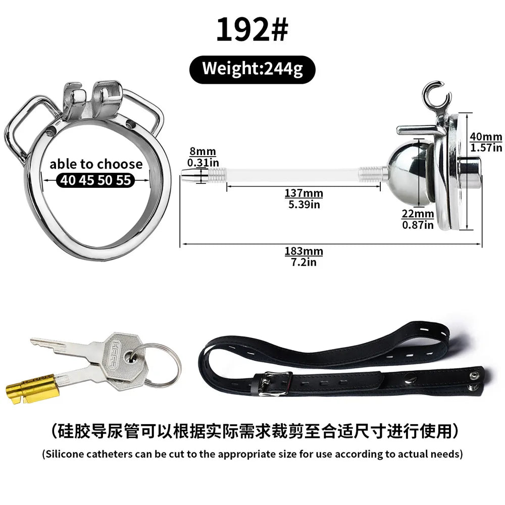 Wearing Stainless Steel Flat Negative Number Lock Male Penis Cage Exercise Control Anti-Escape Chastity Lock Removable