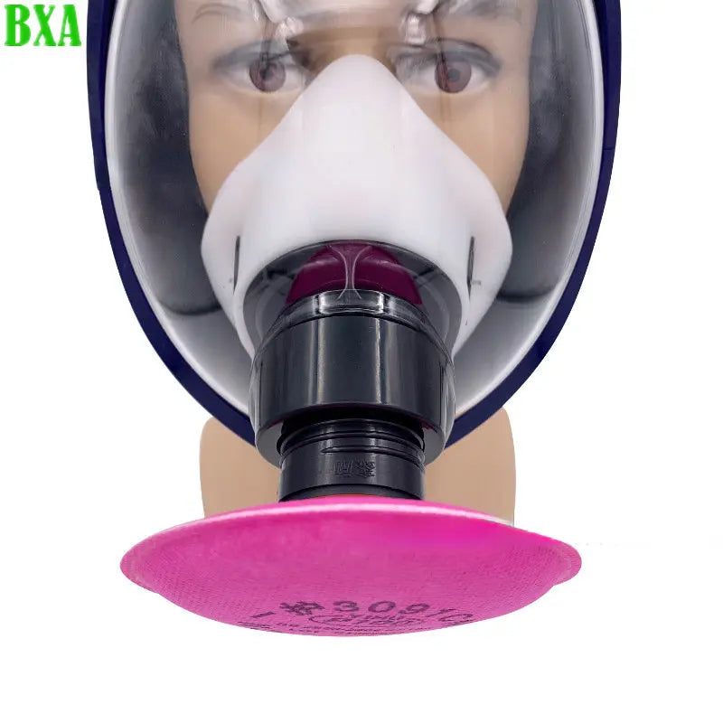 Protective Gas Mask Painting Spraying Organic Vapor Field Spherical Respirator Silicone Chemcial Safety Proof Dust Facepiece