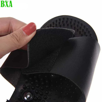 1Pair 2pcs Massage Electrode slipper Tens   Therapy Slippers Body Foot Relaxing Massager Machine Physiotherapy Slippers Black