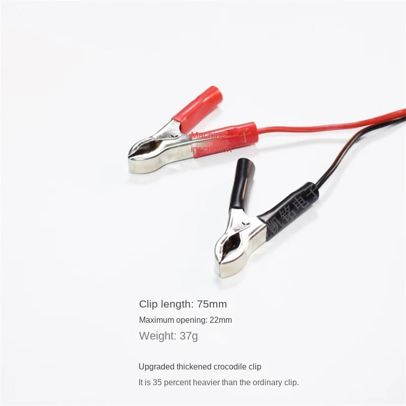 36cm Upgraded Pure Copper 2mm² 20A High-Power Battery Clamp, 75mm Crocodile Clip To SAE Plug Power Cable