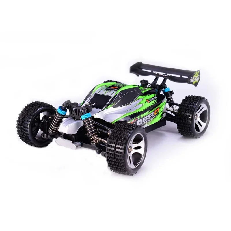 Wltoys A959-A 1/18 Scale 2.4G 4WD RC Speedcar 35km/h Remote Control Racing High Speed Shockproof Off-Road Car Green