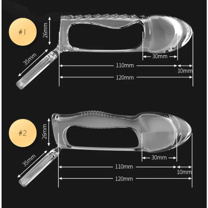 Transparent G-Spot Stimulation Dual-Lock Penis Enhancer Sleeve Cock Ring Delayed Ejaculation Reusable Condoms Sex Toys for Men