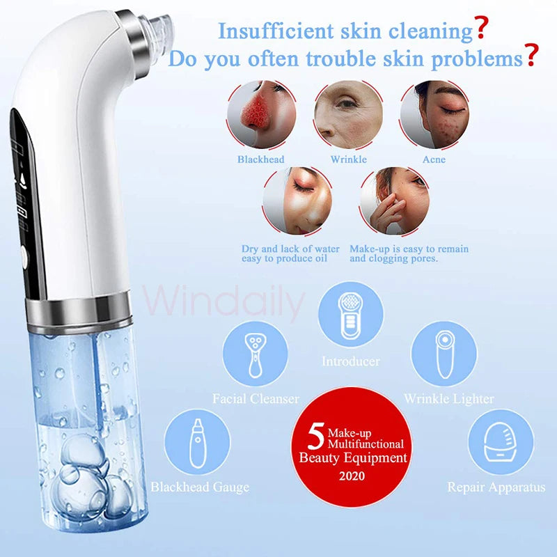 NEW Blackhead Removal Hole Vacuum Cleaner Electric Tiny Bubble Cleanser USB Rechargeable Beauty Device