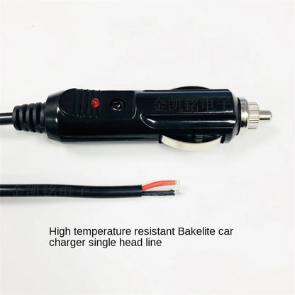 10A 12V Cigarette Lighter Car Charger Power Cable, Thickened Pure Copper 0.75mm², Single-Headed Cigarette Lighter Male Plug