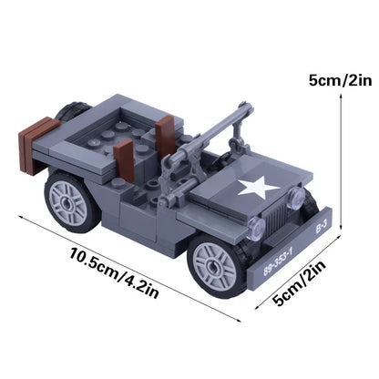 WW2 USA LCM3 Landing Craft Building Blocks Military Warship Model Soldier Weapon Boat for Childs Army Car Model Educational Toy