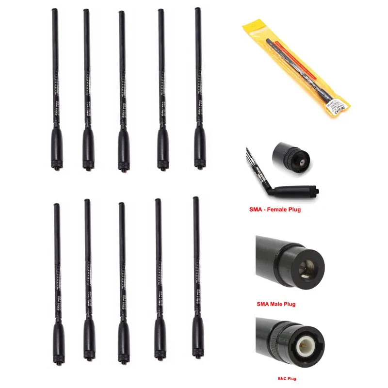 10PCS SRH789 SMA Male/SMA Female/BNC Foldable Wide Band 95-1100MHz Telescopic Antenna For Baofeng Kenwood TYT Walkie Talkie